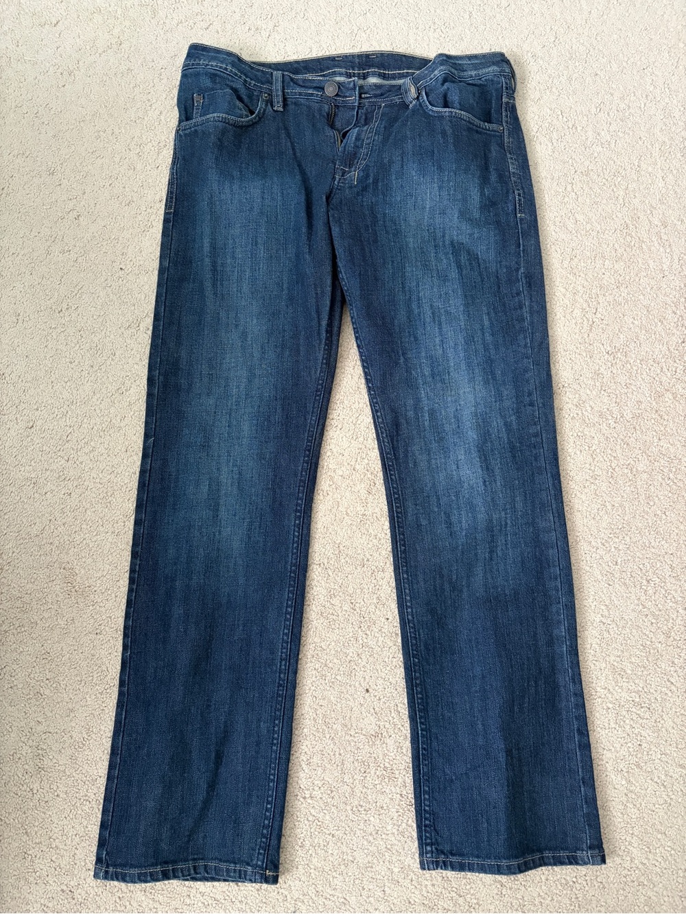 Buffalo David Bitton Men's Straight-Leg Jeans in Medium Blue